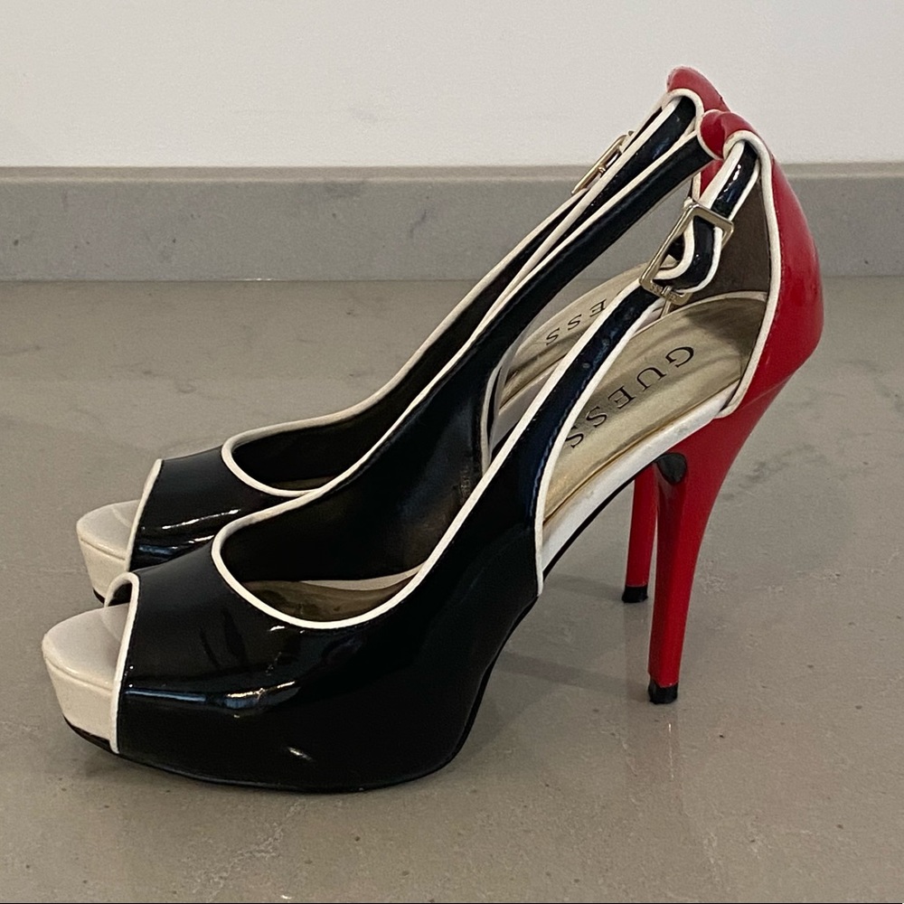 GUESS  Peep Toe Slingback Pumps